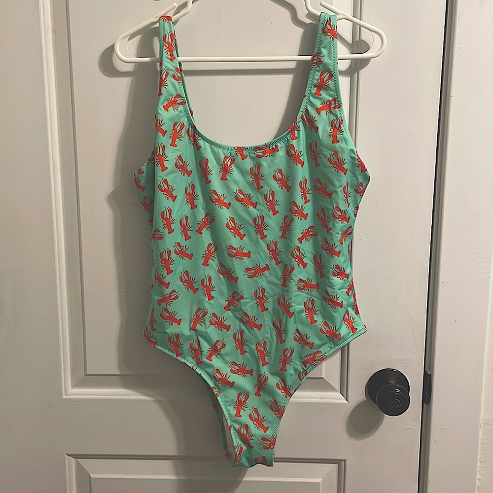 Mint Green MeUndies Lobster One Piece Swimsuit